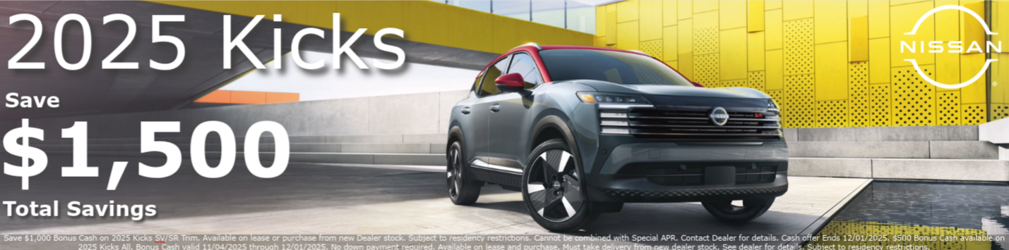 2025 Nissan Kicks Save $1500