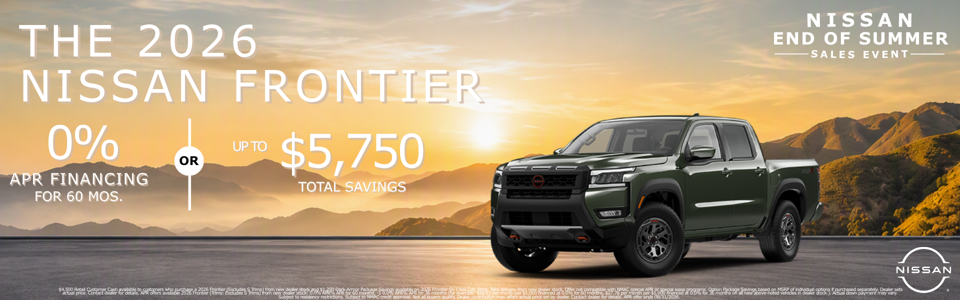 0% APR or Up to $5,750 Total Savings